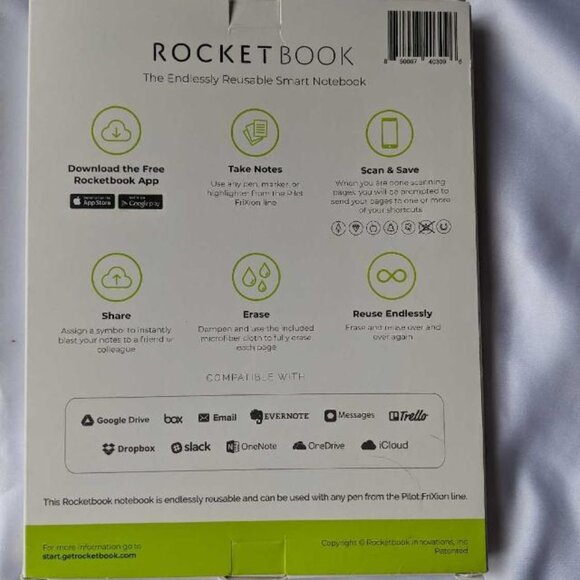NEW SMART NOTEBOOK ROCKET BOOK FLIP REUSABLE - Picture 2 of 3